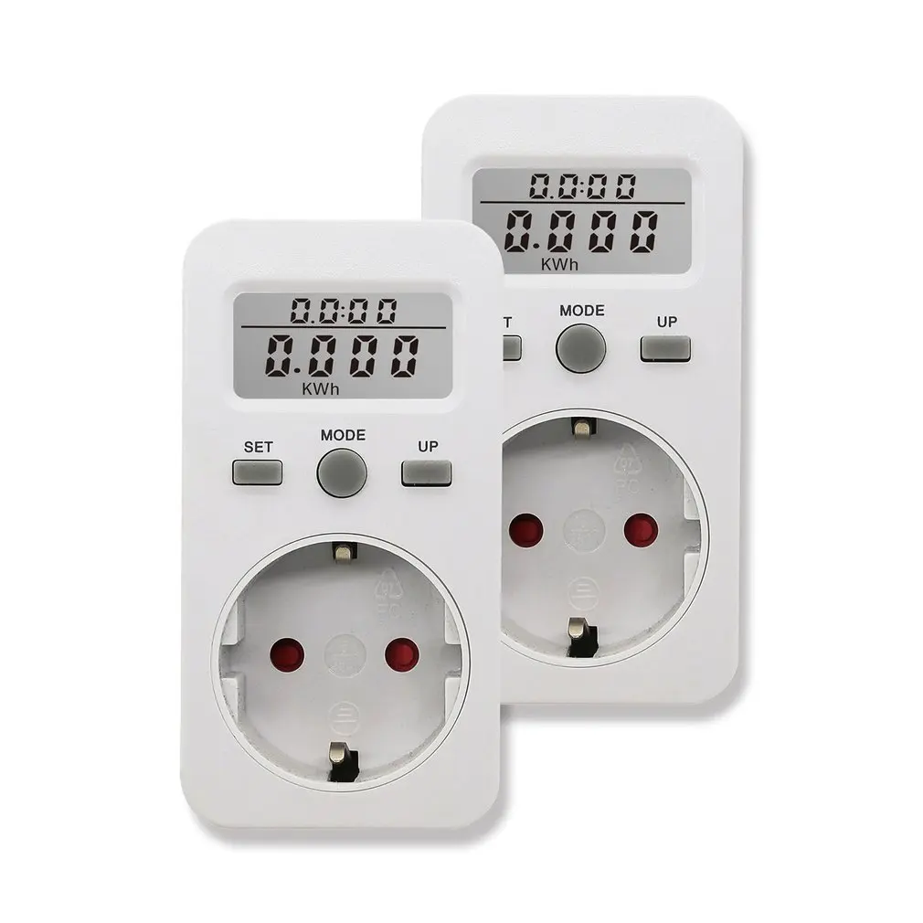 

2023 EU/US Standard Metering Socket Small Screen Power LCD Display Monitor Household Electric Energy Sockets Meter Fast Delivery
