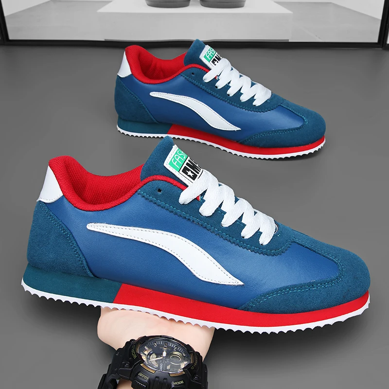 Мужские классические кожаные кроссовки Повседневная модная дизайнерская обувь