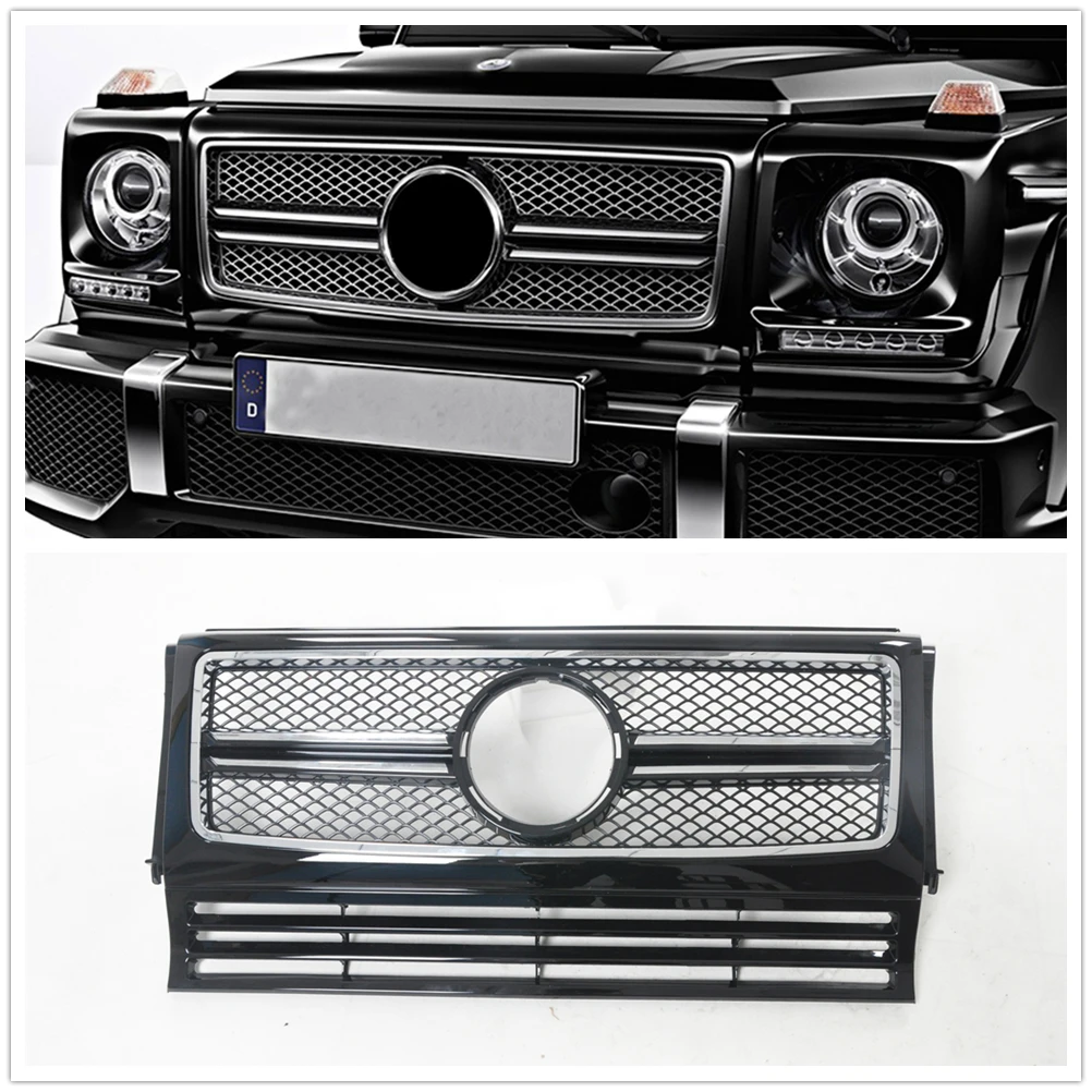 

Front Grille For Mercedes-Benz G Class W463 1999-2018 G550 G500 G350 G63 AMG Black/White Car Upper Bumper Hood Mesh Grid Grill