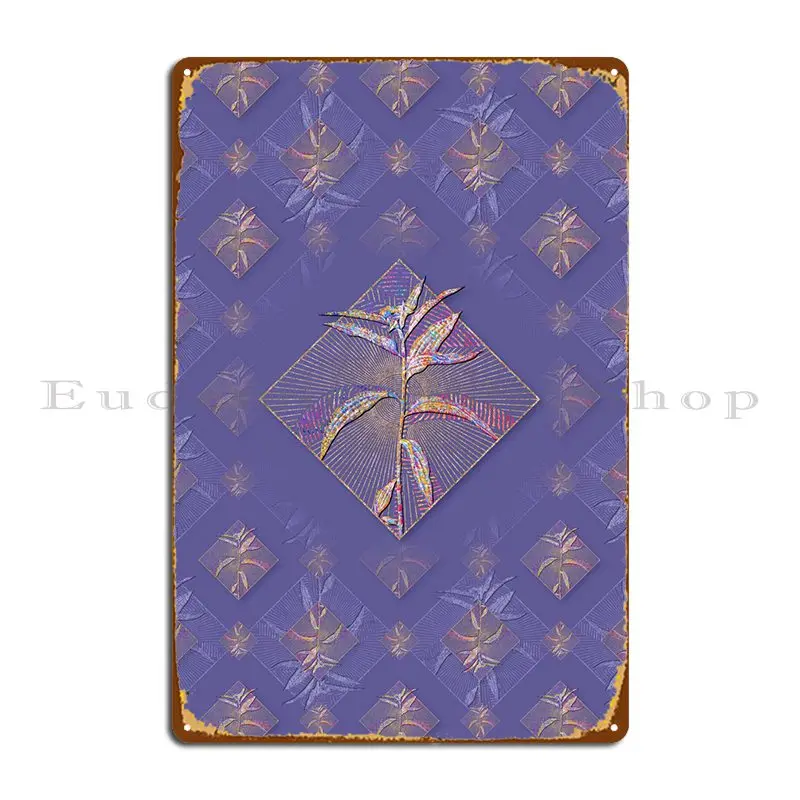 

Dayflower Pattern Metal Plaque Party Design Club Bar Designer Living Room Tin Sign Poster