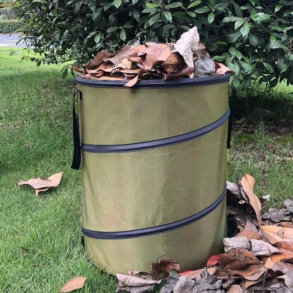 

Outdoor Garden Leaves Grass Bag Trash Bin Courtyard Garden Portable Foldable Gardening Deciduous Garbage Bag Pp Storage Bag