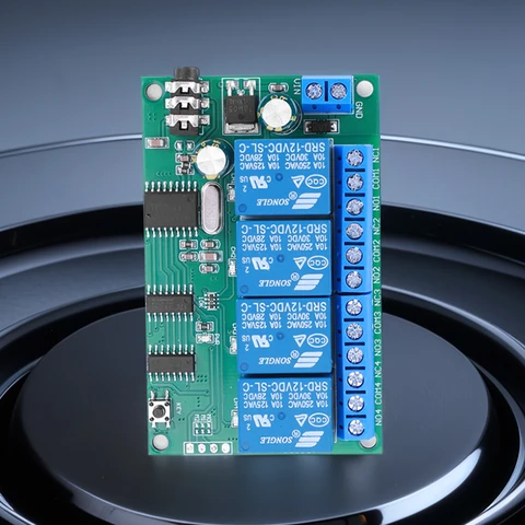 AD22B04 4-канальный декодер тонального сигнала DTMF, реле дистанционного управления, 12 В постоянного тока, без блокировки/самоблокировки/блокировки/задержка времени для умного дома