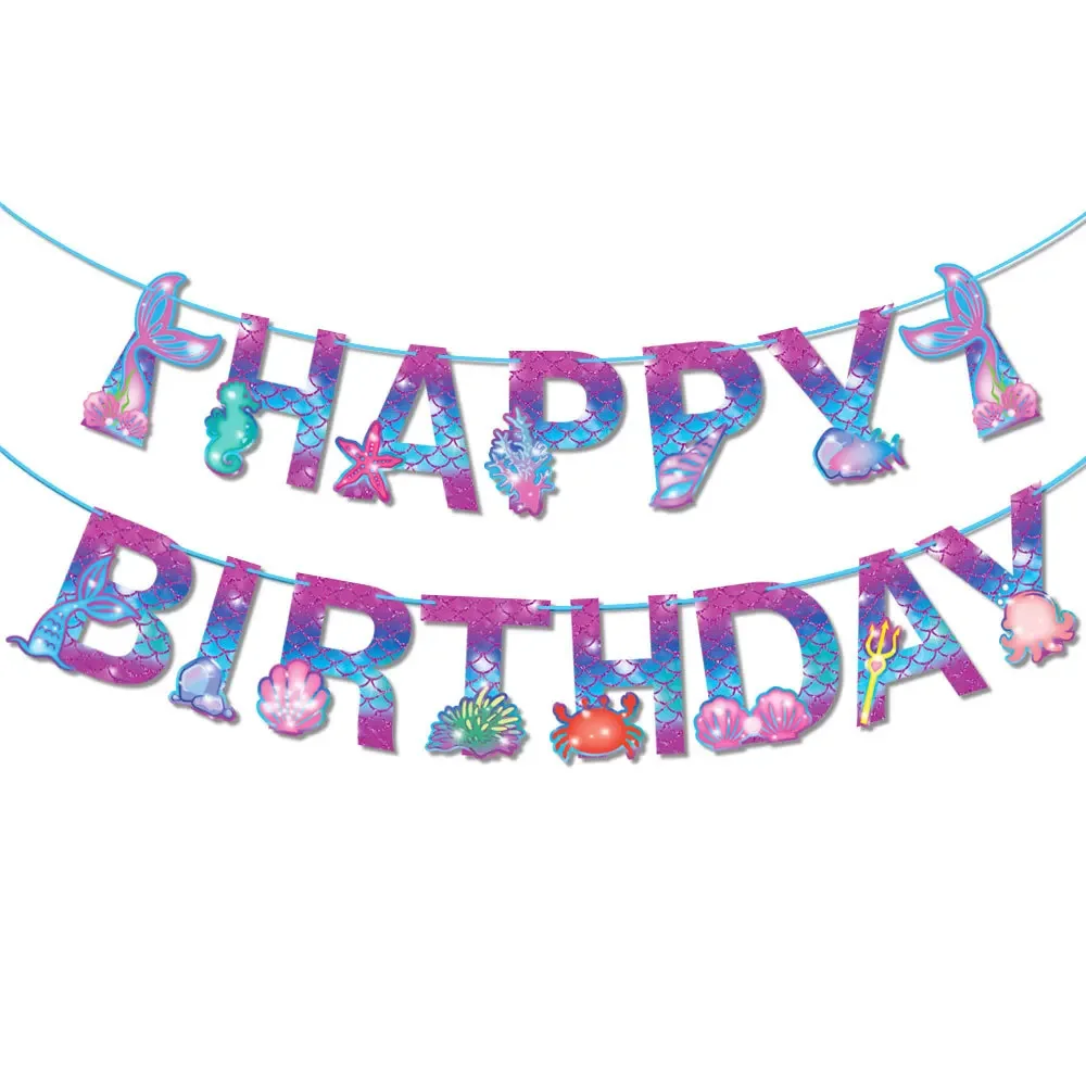 

Русалочка бумажная гирлянда для праздника