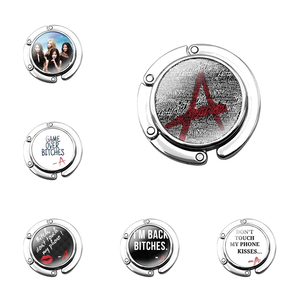 

Pretty Little Liars, складной крючок для женского стола, сумка для хранения, складной декоративный крючок для стола
