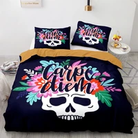 skeleton bedding set single twin full queen king size skull bed set aldult kid bedroom duvetcover sets 3d print 011