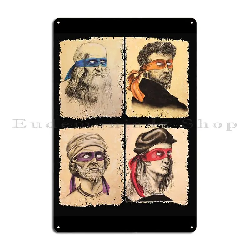 Забавные итальянские художники Черепашки художественный подарок для влюбленных