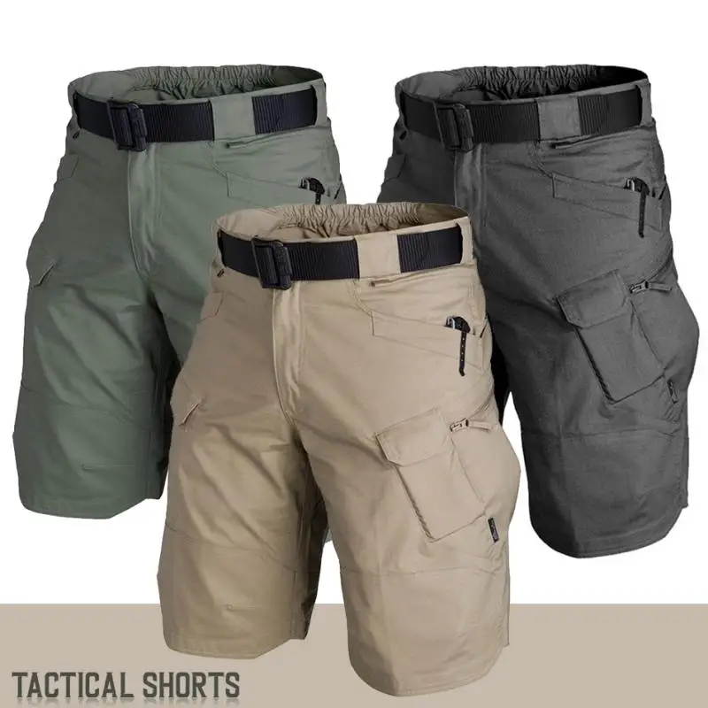 2022 Summer Men Shorts Urban Military Waterproof Cargo Tactical Shorts Male Outdoor Camo Breathable Quick Dry Pants New