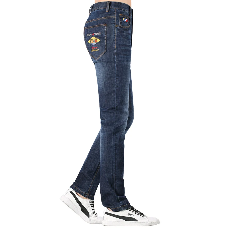 Bruce&Shark 2022 New Summer Men's Jeans Thin Stretch Cotton Straight Casual Fashion Denim Jeans Cowboys Super Washed Big Size 42