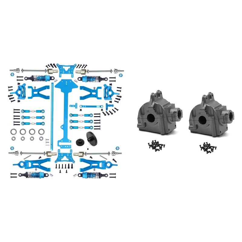 

2 шт. металлический корпус волновой коробки, чехол для Wltoys 144001 1/14 Радиоуправляемый автомобиль с 1 комплектом, полный комплект деталей для Wltoys...