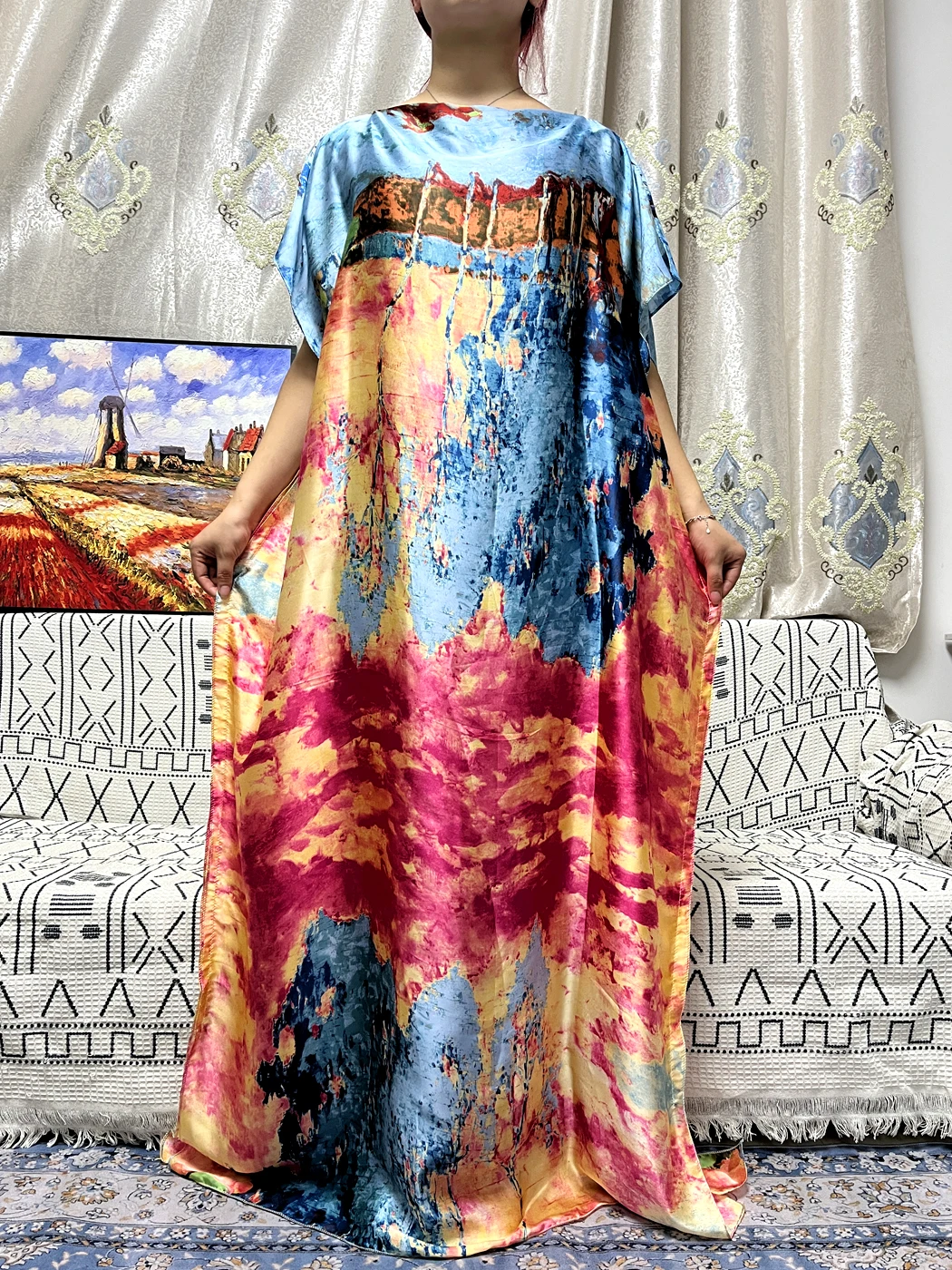 Мусульманские Абайи для женщин модные комплекты с тюрбаном и поясом хиджаб