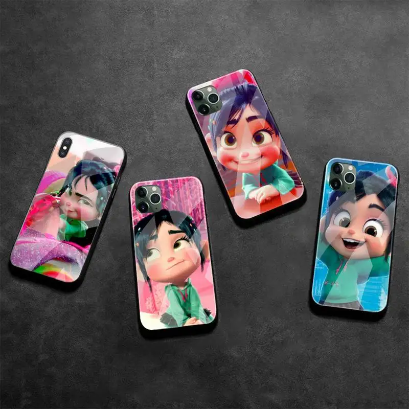 

Vanellope Von Swiss чехол для телефона из закаленного стекла для iPhone 13 12 Mini 11 Pro XR XS MAX 8X7 Plus SE 2020 чехол