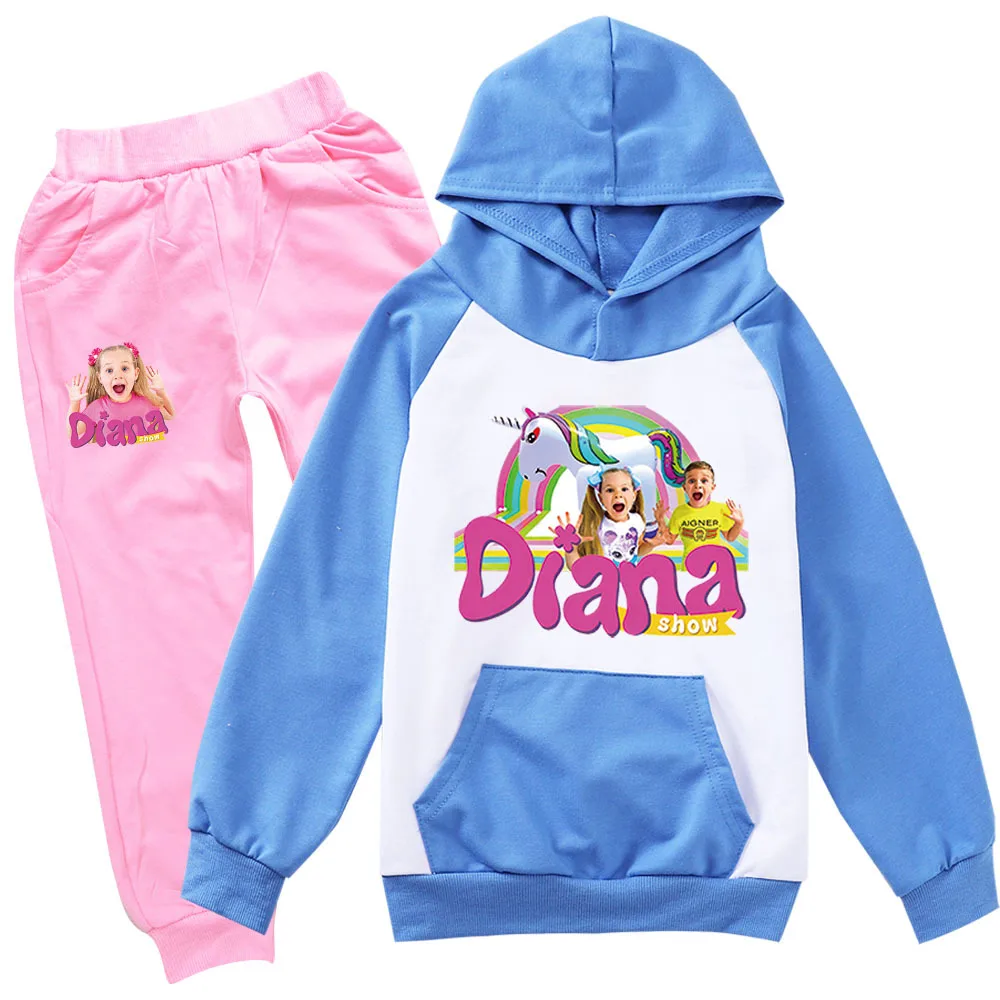 Комплект одежды Диана и Рома весенние толстовки с героями мультфильмов для