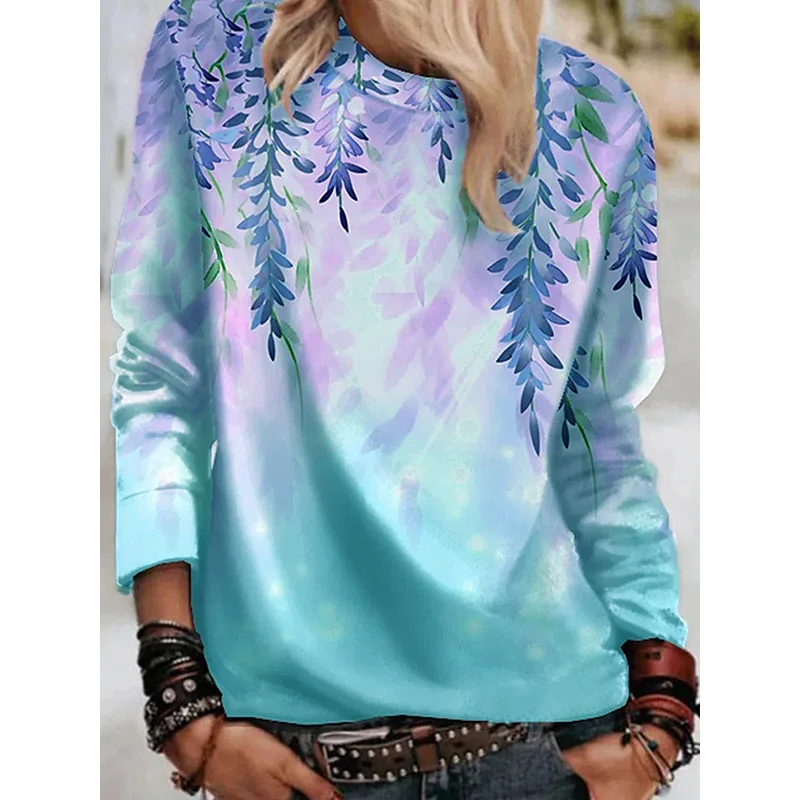 

Streetwear Women Top Graphic Tee Vintage Print Long Sleeve T-shirt Women Casual O Neck Loose Top Y2k Harajuku T Shirrt S-5XL