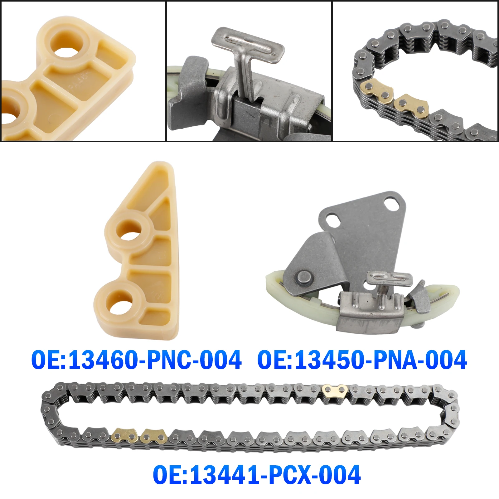 

Topteng Oil Pump Chain Tensioner Guide Kit for Honda Type R 13441-PCX-004 13460PNC004