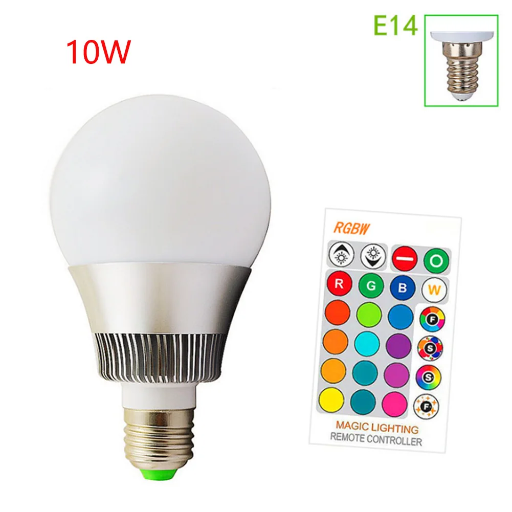 

Светодиодная лампа E27 E14 B22 16 цветов, умное украшение для дома и вечерние, сверхъяркая лампа RGB для спальни с дистанционным управлением