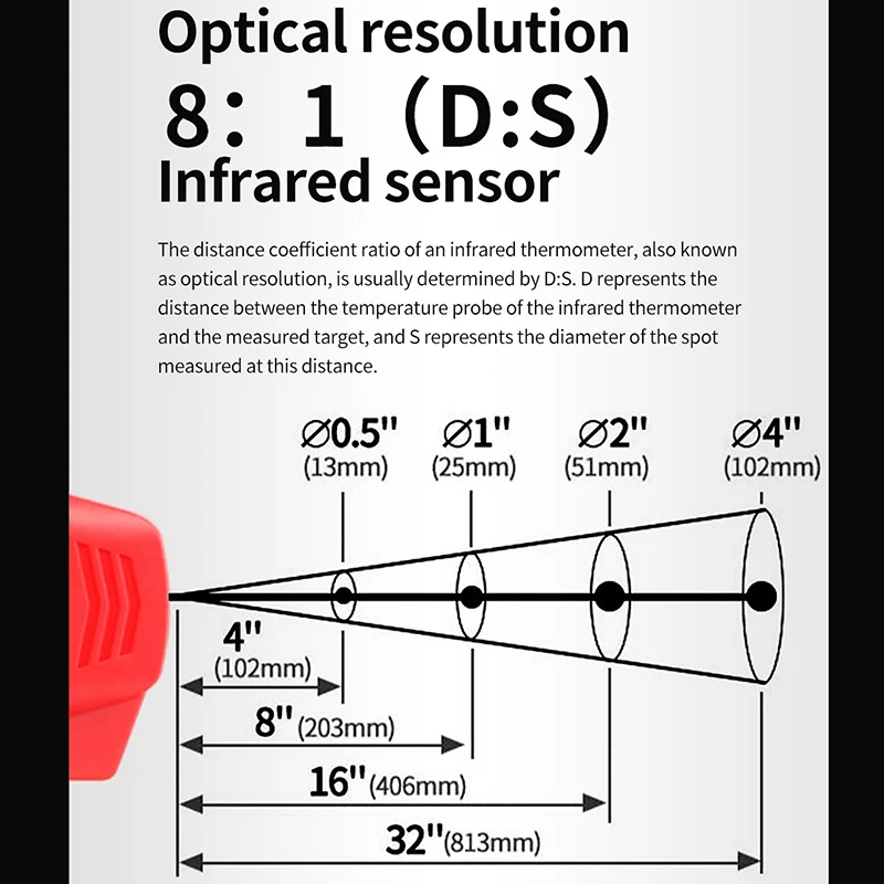 Фото UNI-T 2-в-1 Инфракрасный термометр UT320T Цифровой термометр Измеритель температуры Измерение зонда -40 ℃ ~300 ℃ №4