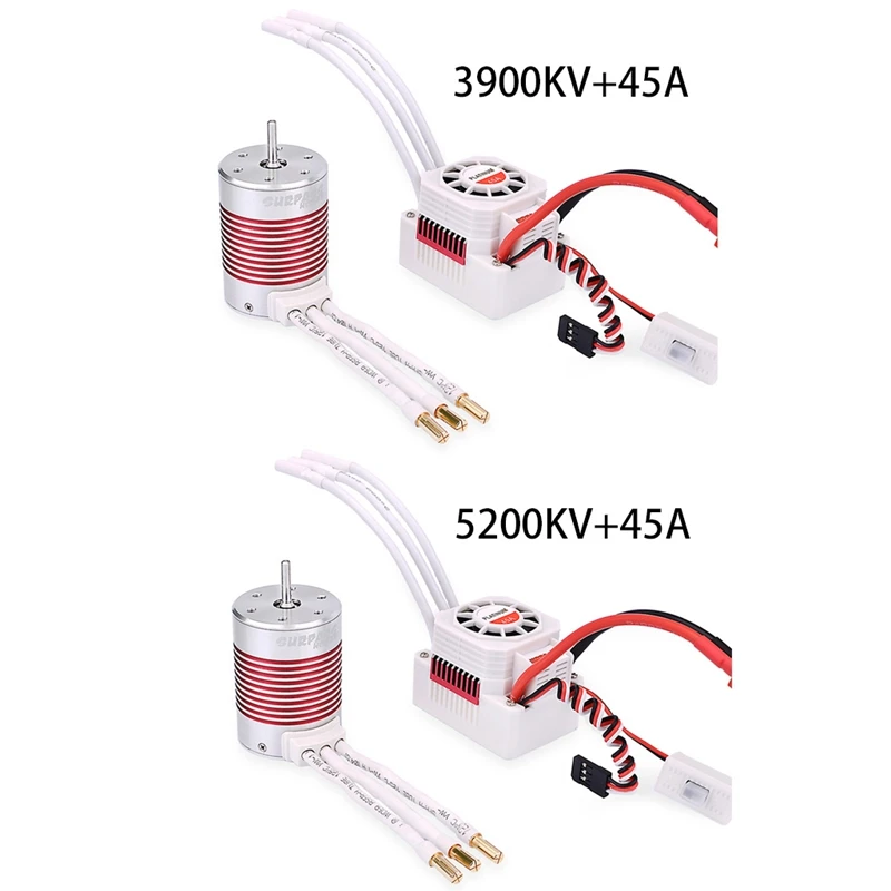 

SURPASS HOBBY Platinum Waterproof 3650 Brushless Motor &45A ESC Kit For 1/10 RC Car Truck Toy
