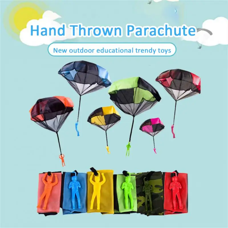 

Outdoor Toy Children Throwing Parachutes Funny Plastic Fly Parachute Boys And Girls Gift Multicolour Durable Mini Parachute