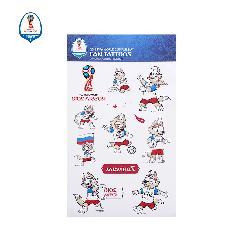 

Anti counterfeit genuine World Cup 2018 Russia world cup large Tattoo Sticker