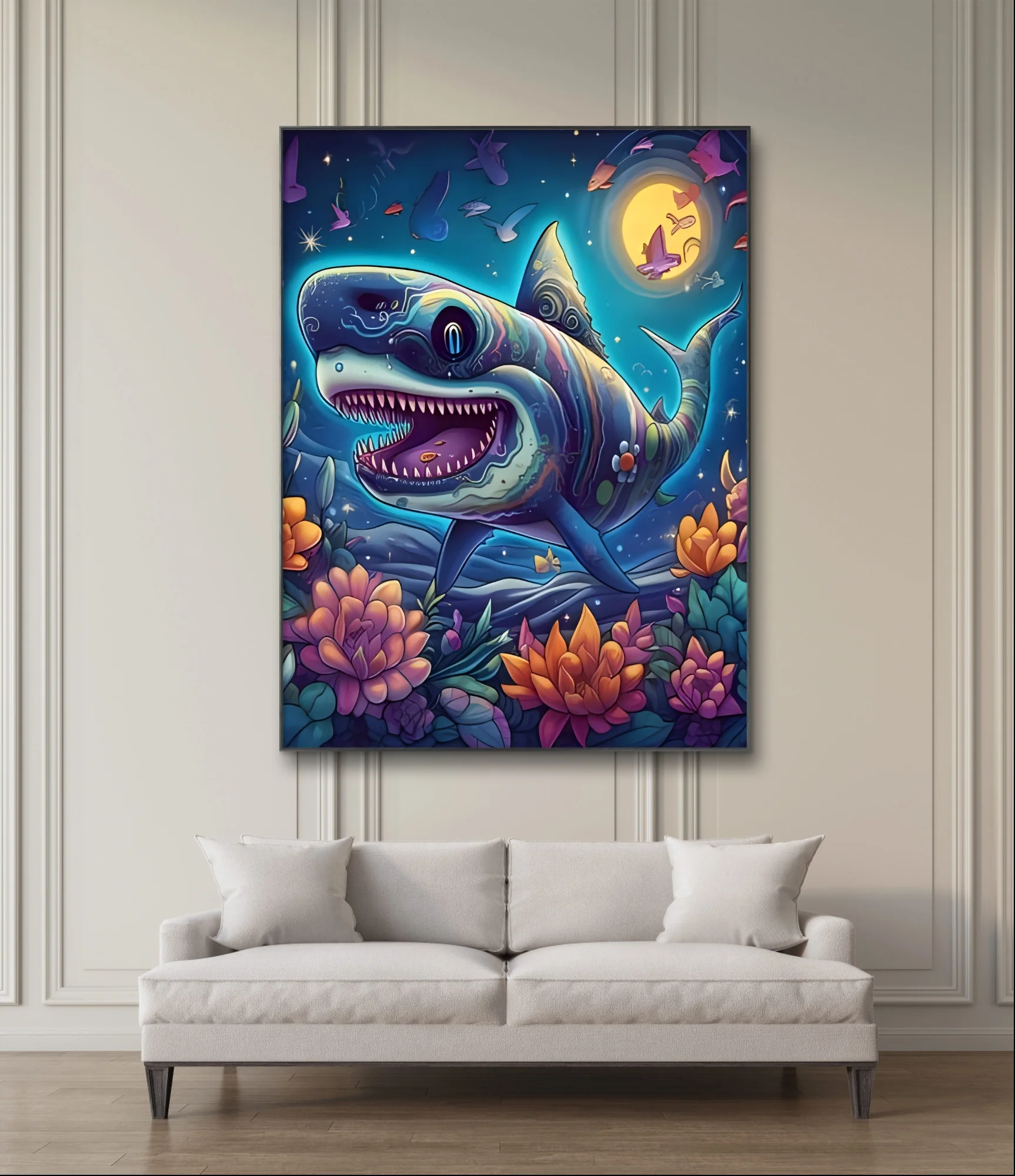 Набор для алмазной вышивки Акула с крестом