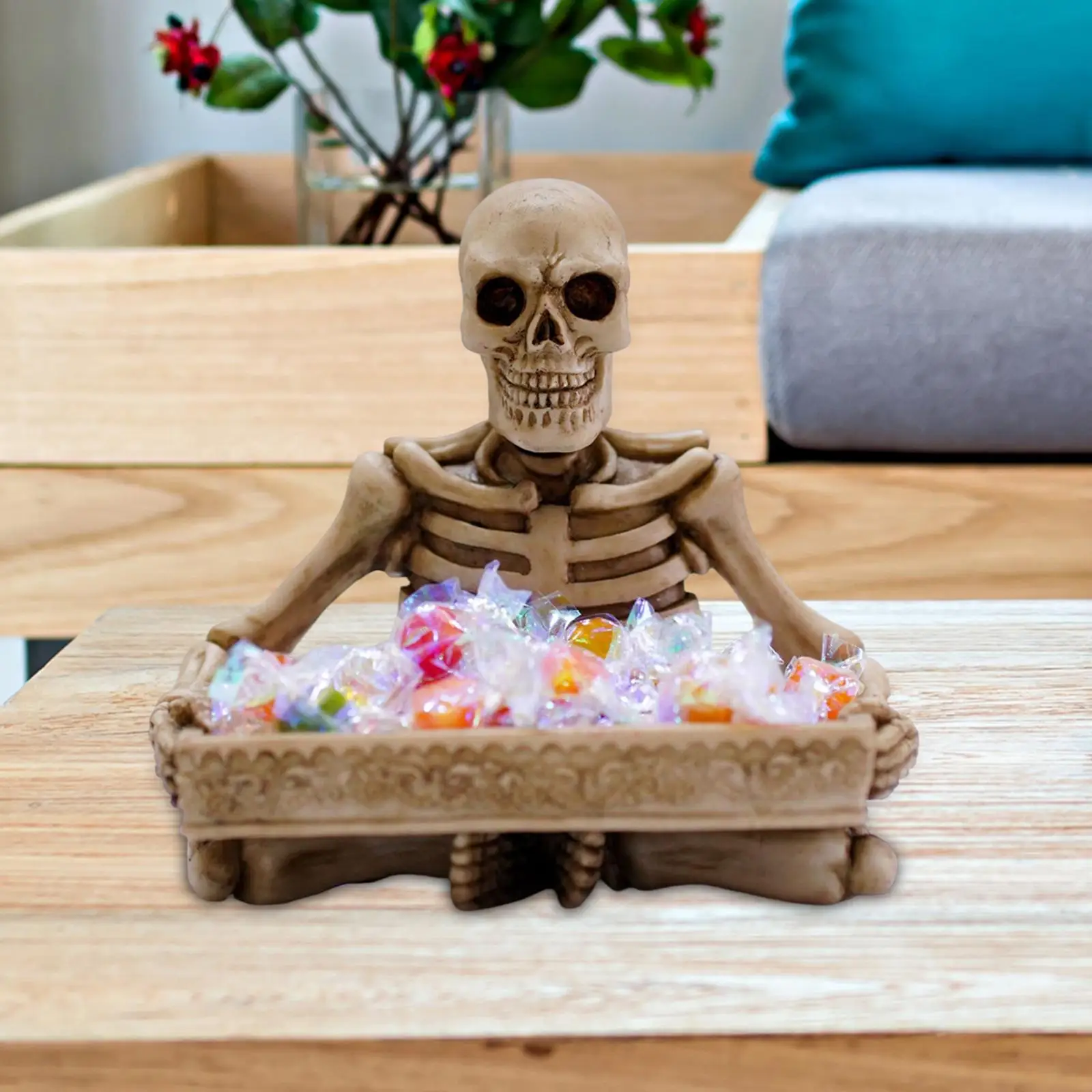 

Поднос для хранения десертов в виде черепа, поднос для ювелирных изделий на Хэллоуин