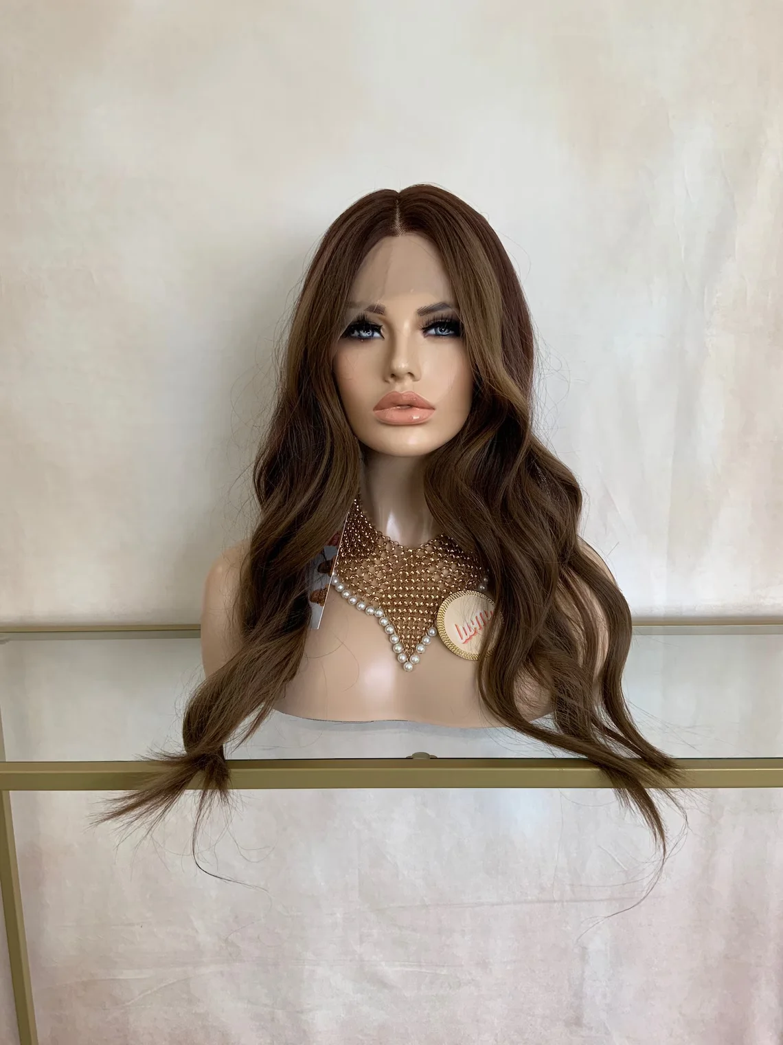 Длинный хайлайтер Омбре Коричневые Мягкие 28-дюймовые волнистые 5x5 шелковые