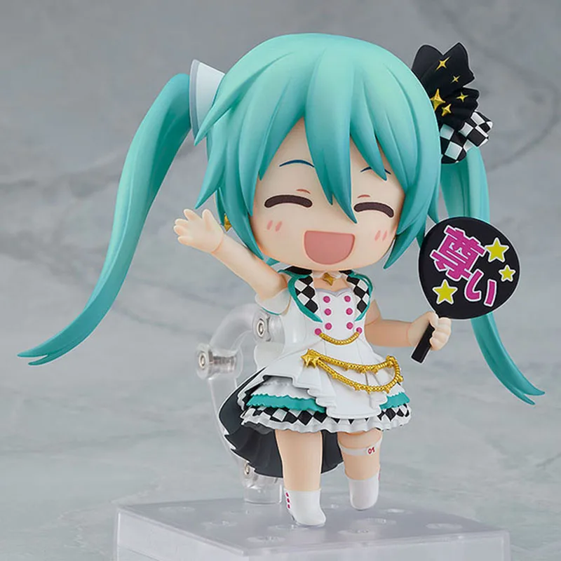 

Хорошая улыбка, оригинальный Nendoroid Hatsune Miku Stage Sekai Ver. Аниме экшн-фигурки глубины 1639, куклы, коллекционные игрушки