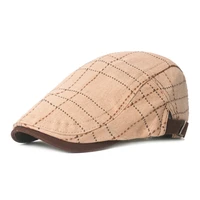 campaniform ivy hat summer gatsby newsboy hat golf hat flat hats brown cotton gray khaki visor hats 55 60cm black