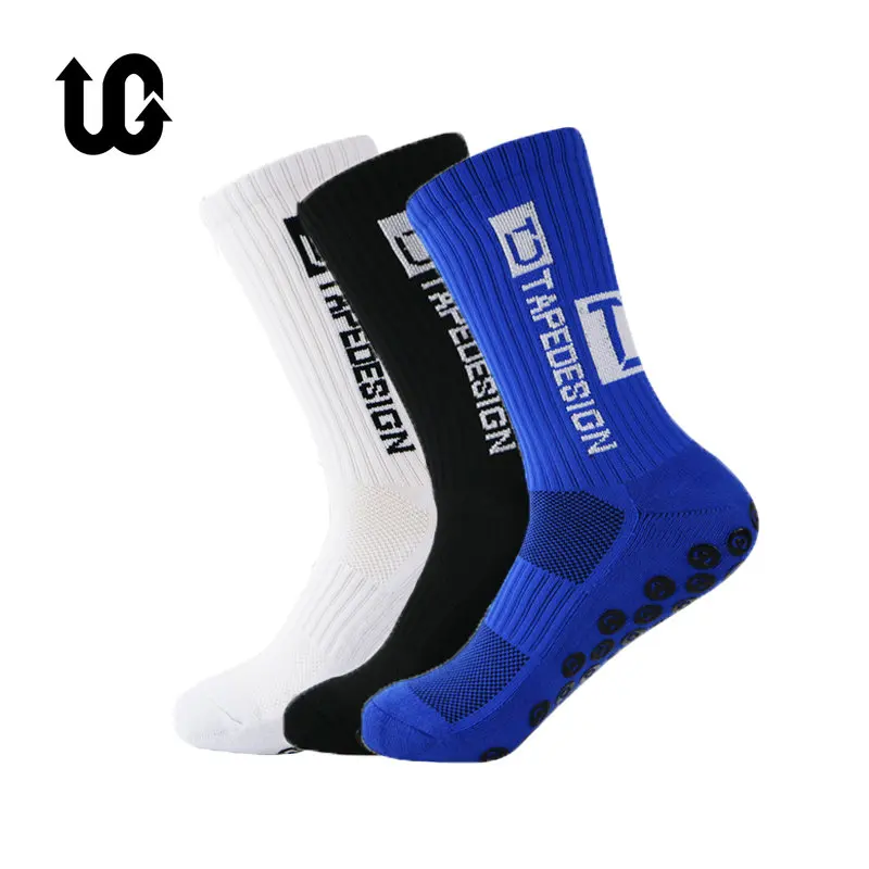 4Pairs/Lot UGUPGRADE 2022 New ANTI SLIP Football Socks Mid Calf Non Slip Soccer Cycling Sports Socks Mens Sock EU38-44
