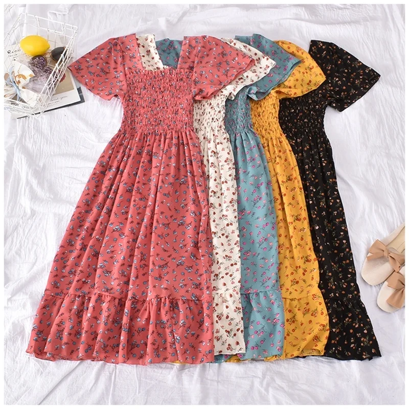 

Floral Print Elastic muslim prom bangkok cheap casual women classycorset lolita dresses macys Casual Dresses long dress 2022