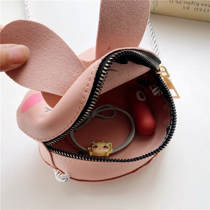 Kids PU Leather Messenger Crossbody Bags Children Girls Princess Shoulder Bag Coin Purse Cute Cartoon Small Wallet