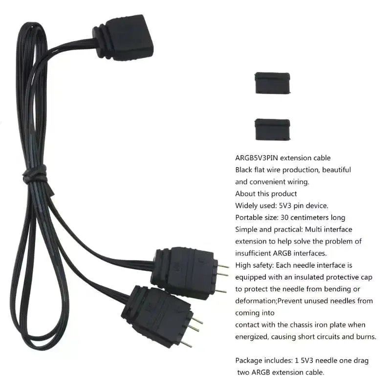 Фото 1 шт., 5 В, 3-контактный адаптер VDG на 5 В, 3-контактный ARGB SYNC, кабель-адаптер для материнской платы Gigabyte, аксессуары для охлаждающего вентилятора корпуса, 652F №1
