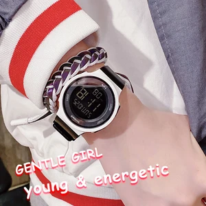 Women Watch Ladies Clock Skin Friendly Strap School Girl Acessories Fashion Women Dress Digital Wristwatch Female