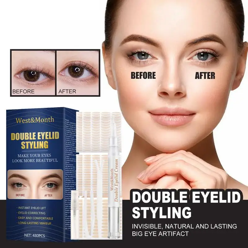 

Eyelid Tape Invisible Double Fold Instant Skin Lift Strips Clear High Quality Sticker With Kit For Big Natural Eyes Makeup Tool