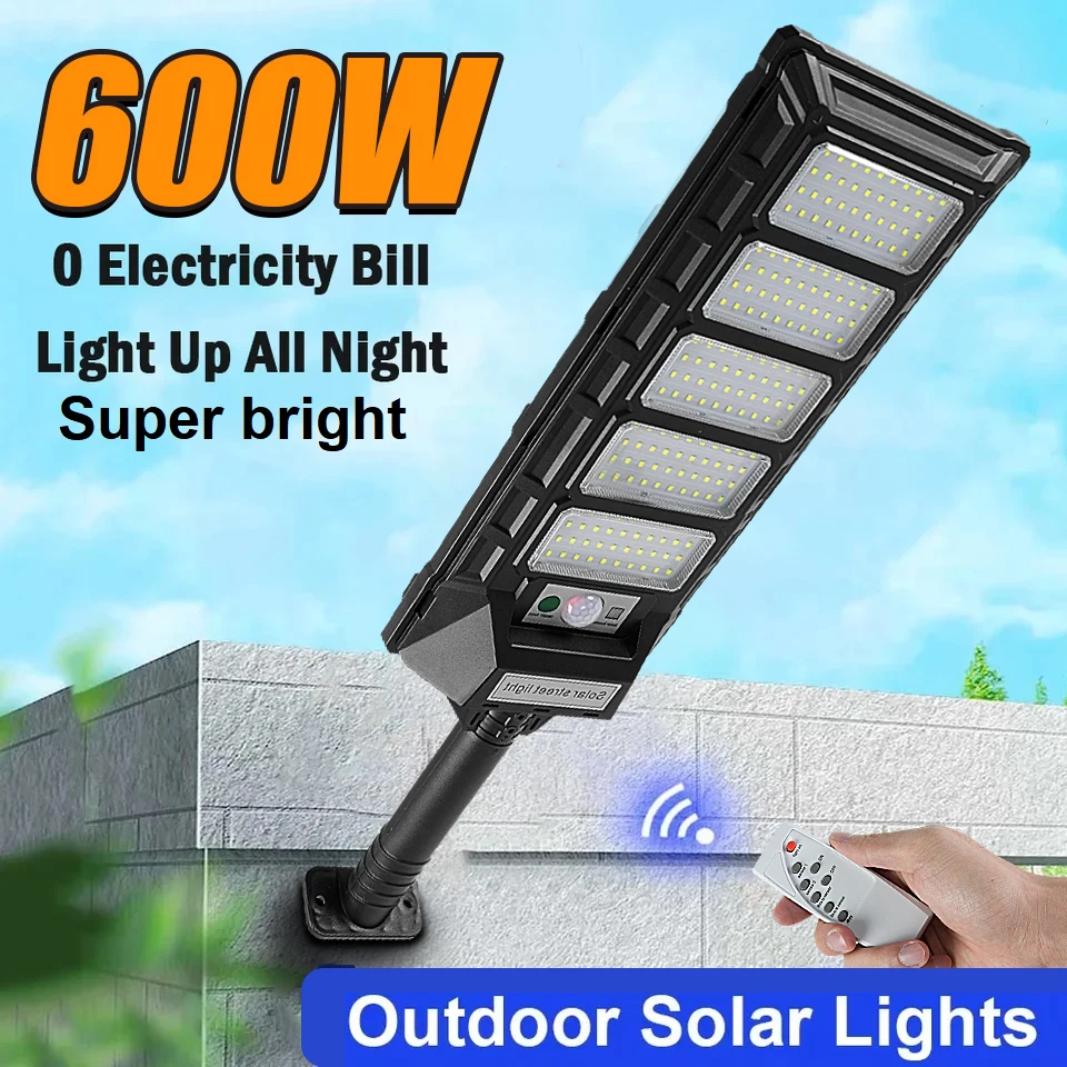 Супермощная уличная солнечная лампа с дистанционным управлением индукционный