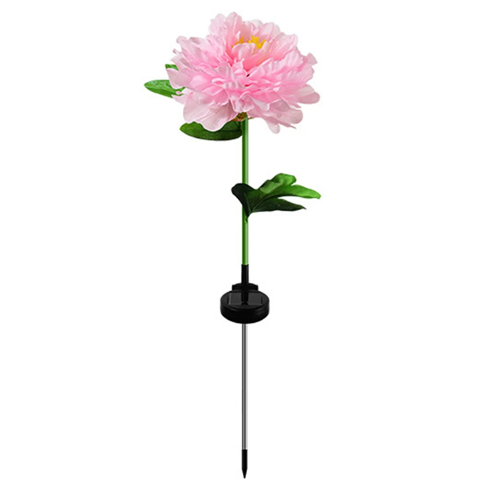 Садовый светодиодный светильник на солнечной батарее рь с пионами для газона