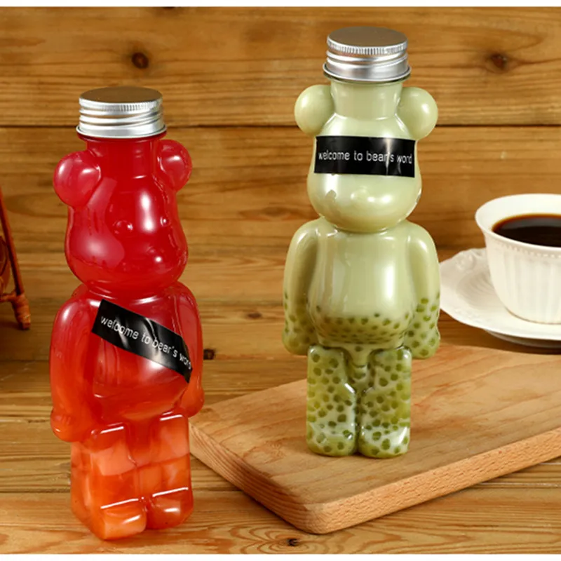 

10pcs Disposable milk tea cup cold drink yogurt bottle 400ML clear plastic cups packaging ice coffee juice bubble tea bottles