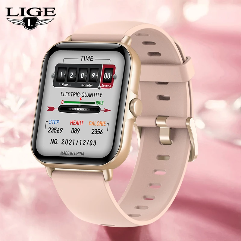 Смарт-часы LIGE с Bluetooth и сенсорным экраном 1 69 дюйма