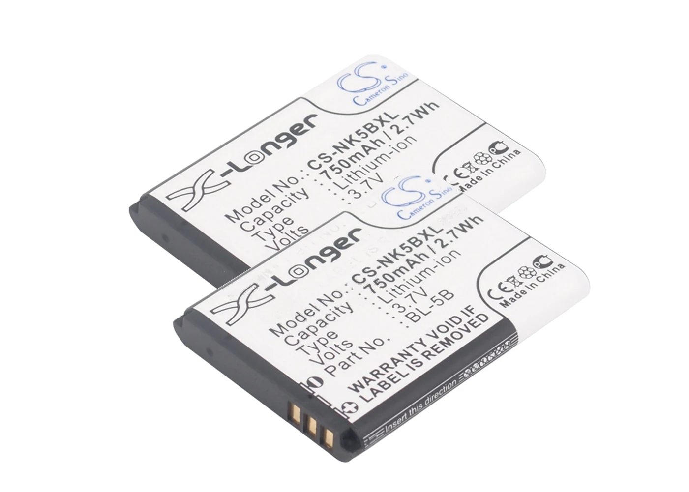

2pack 750mA Battery for Rollei 10050, 10051, 10052, 10053, Sportsline 60, Sportsline 80
