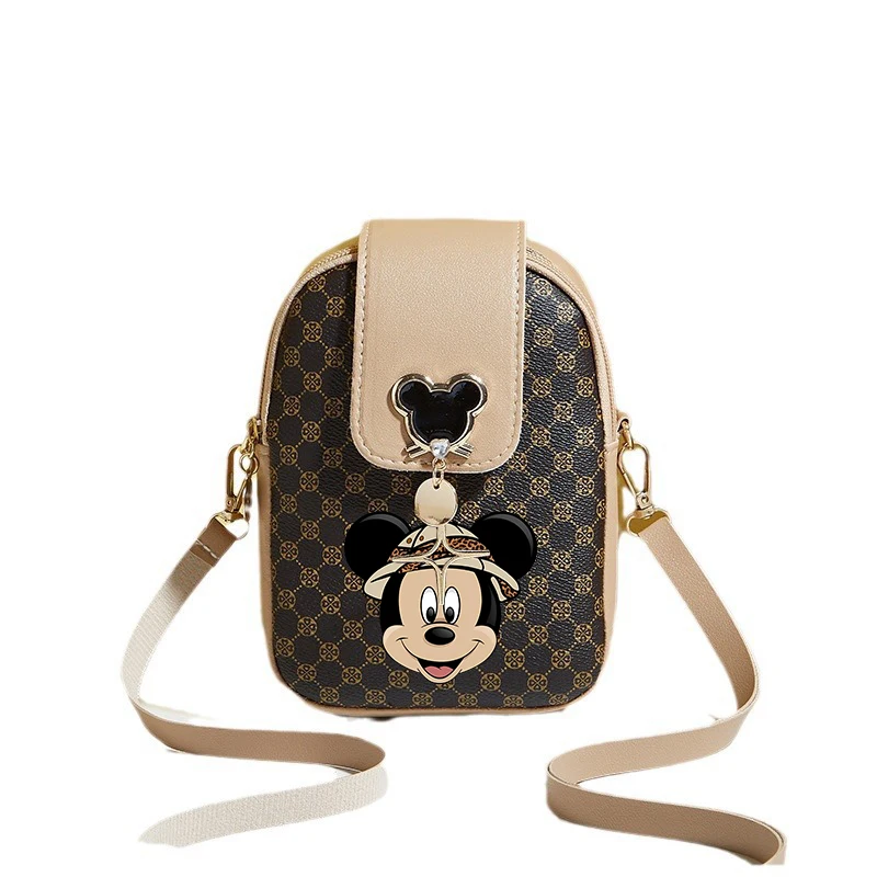 

Знаменитая классическая сумка для мобильного телефона с Микки Диснеем, женские сумки, женская простая маленькая сумка, повседневные модные маленькие сумки через плечо