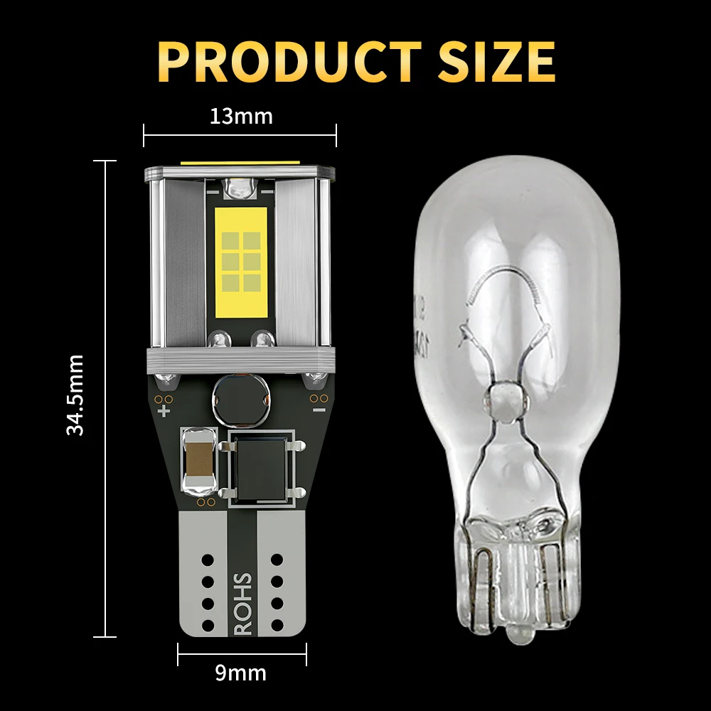Oprah 2 шт. T15 W16W фотолампы Canbus 3570 3 SMD высокая мощность 912 921 фотолампа 12 в 6000K белый