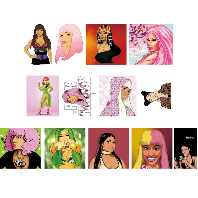 

Водонепроницаемые стикеры Three Ratels Nicki Minaj C530, красивые Стикеры для девушек, наклейки для стен, комнаты, багажа, ноутбука, окна