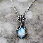 Новинка 2022, шикарное прозрачное ожерелье из смолы, ожерелье с Луной, женское ожерелье с голубым небом и белым облаком, модное ожерелье с опалом