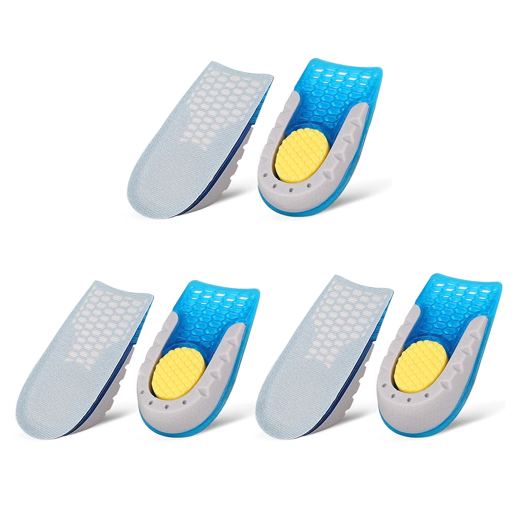 

1 Pair Invisible Increasing Insoles Breathable Men Women 1cm 2cm 3cm Breathable Half Insole Invisible Increasing