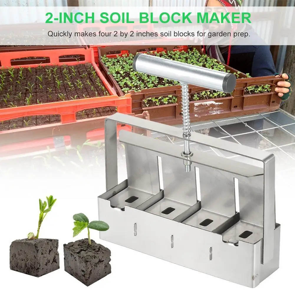 

Manual Square Soil Blocker 2-inch Soil Block Maker With Handle For Garden Tool-minimize The Damage To The Fragile Root System