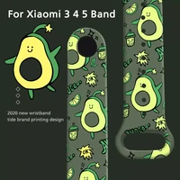 cartoon strap for xiaomi mi band 7 6 5 4 smartwatch wristband tpu wrist strap for mi band 6 5 4 7 printed wristband accessories