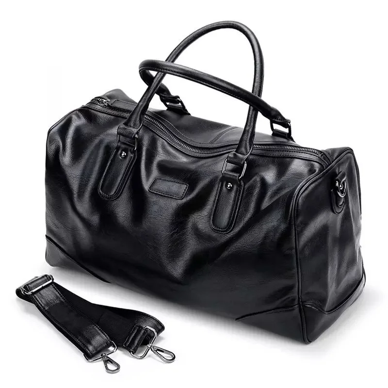 New Men's Travel Bag Business Leisure Cowhide Pu Leather Men's Bag Large Capacity One Shoulder Portable
