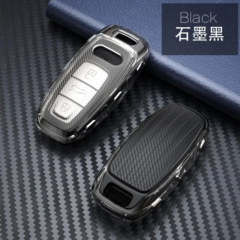 

New TPU Car Key Fob Cover Case Holder for Audi A3 A4 B9 A6 C8 A7 S7 4K A8 D5 S8 Q7 Q8 SQ8 E-tron 2018 2019 2020 2021 Accessories