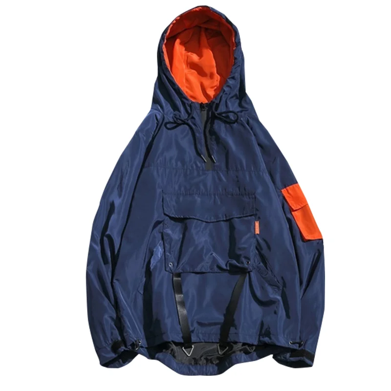 

Куртка унисекс в стиле пэчворк, модная уличная одежда в стиле сафари, с несколькими карманами, Повседневная Свободная одежда, весна-осень