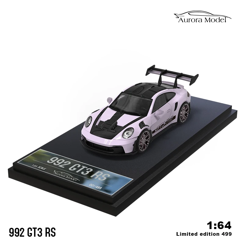 Модель Aurora 1:64 911 992 GT3 RS Ice Berry окрашенная порошковой фигуркой модель из сплава